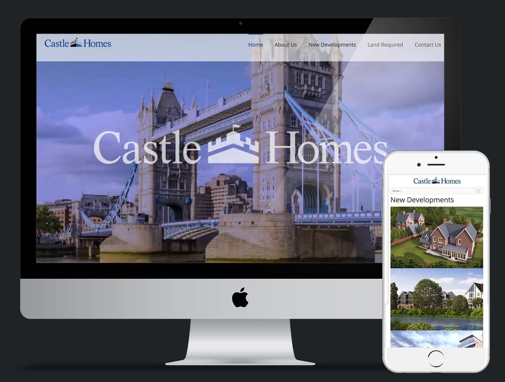 Castle Homes website design and build using Wordpress